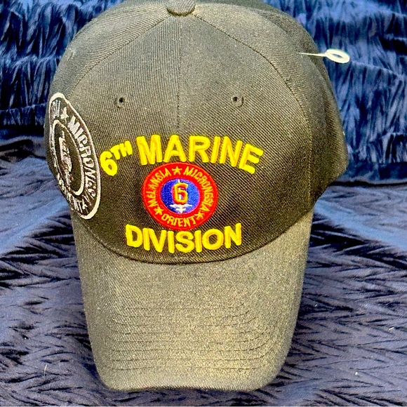 “6th Marine Division” black hat. NWOT - Picture 1 of 4